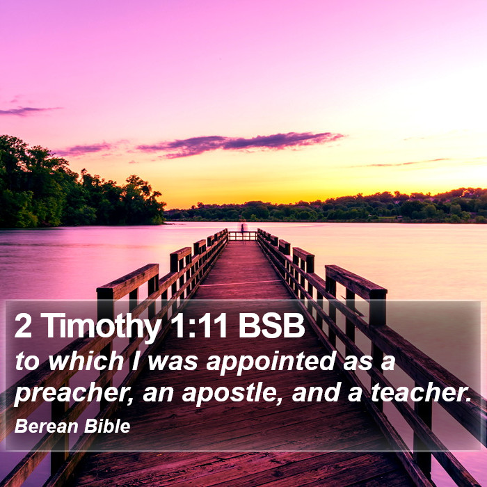 2 Timothy 1:11 BSB Bible Study