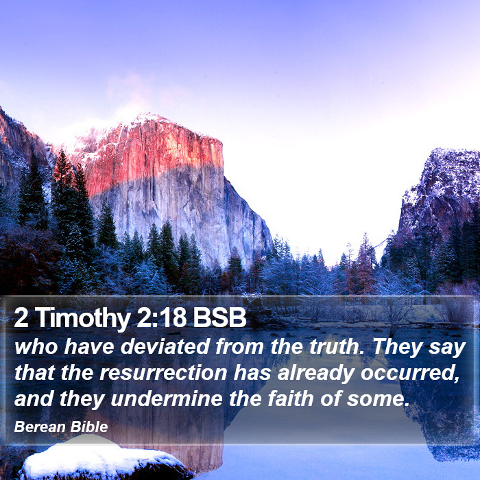 2 Timothy 2:18 BSB Bible Study