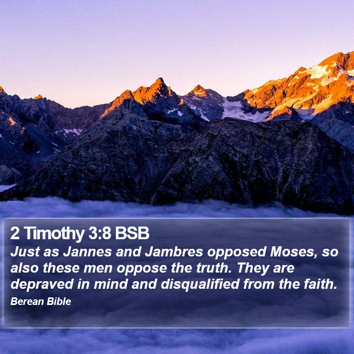 2 Timothy 3:8 BSB Bible Study