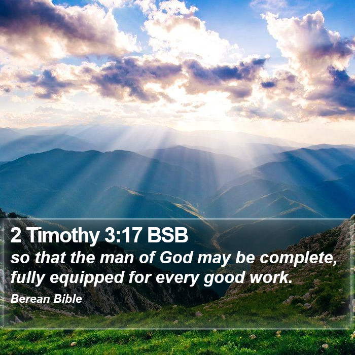 2 Timothy 3:17 BSB Bible Study