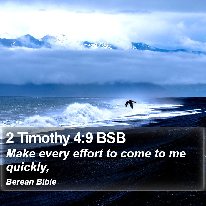 2 Timothy 4:9 BSB Bible Study