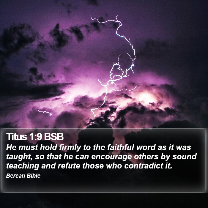 Titus 1:9 BSB Bible Study