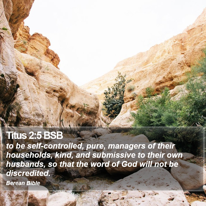 Titus 2:5 BSB Bible Study