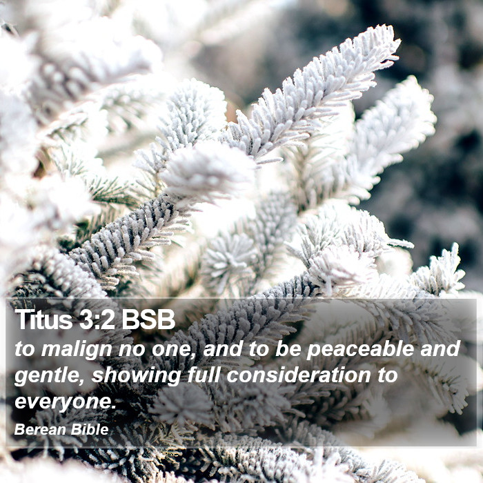 Titus 3:2 BSB Bible Study