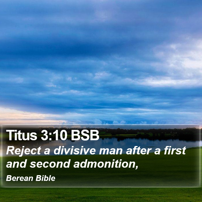 Titus 3:10 BSB Bible Study