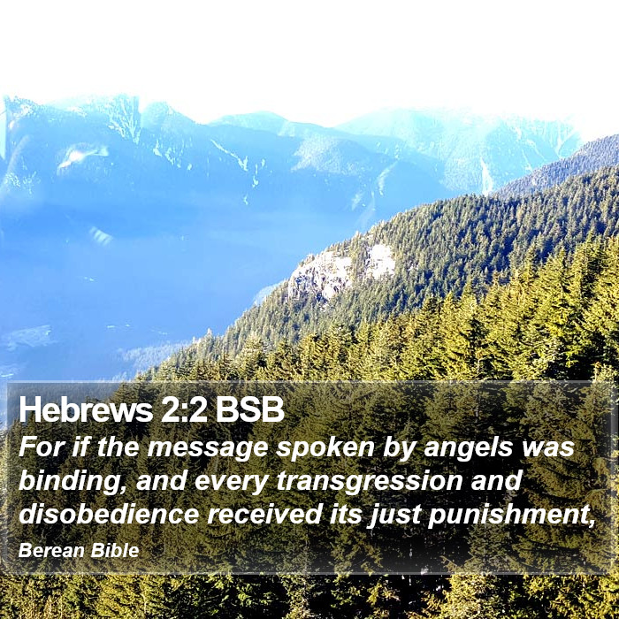 Hebrews 2:2 BSB Bible Study