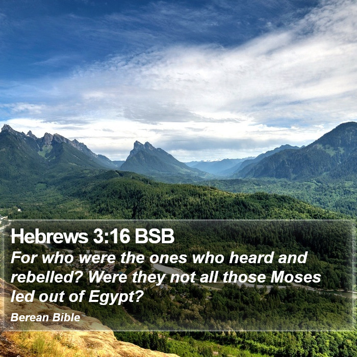 Hebrews 3:16 BSB Bible Study