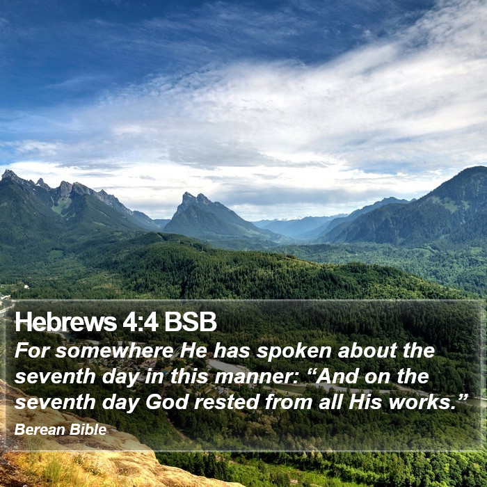 Hebrews 4:4 BSB Bible Study