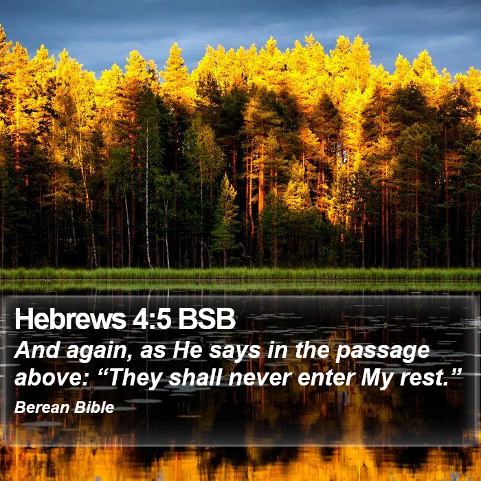 Hebrews 4:5 BSB Bible Study