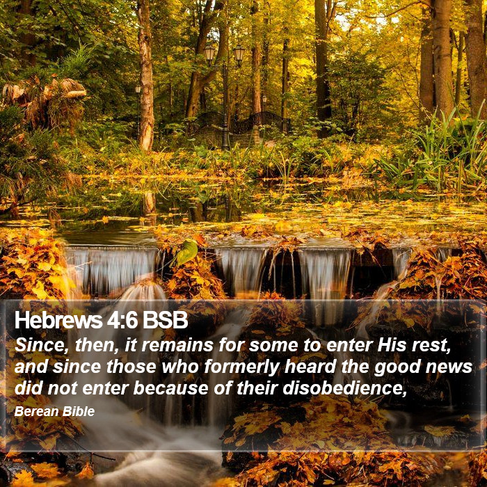 Hebrews 4:6 BSB Bible Study