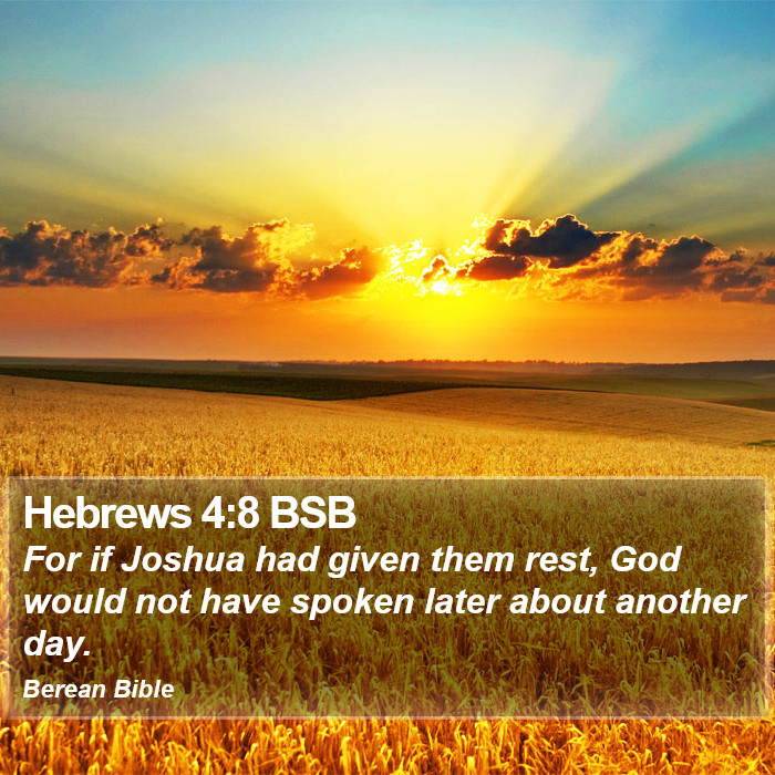 Hebrews 4:8 BSB Bible Study