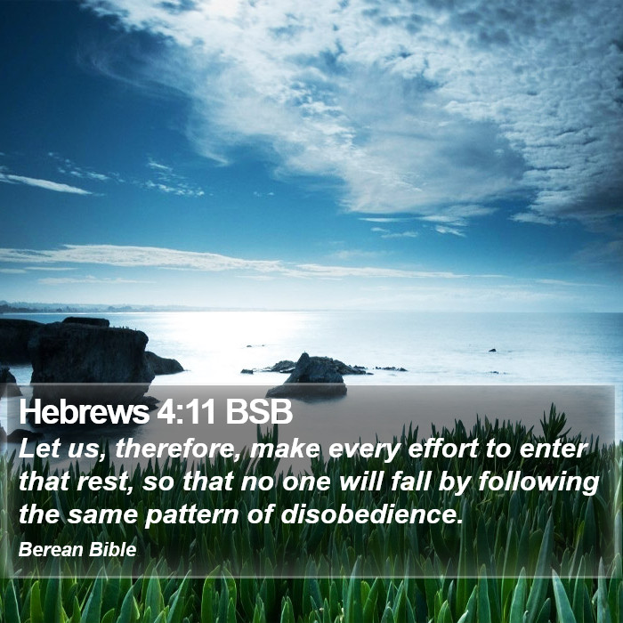 Hebrews 4:11 BSB Bible Study