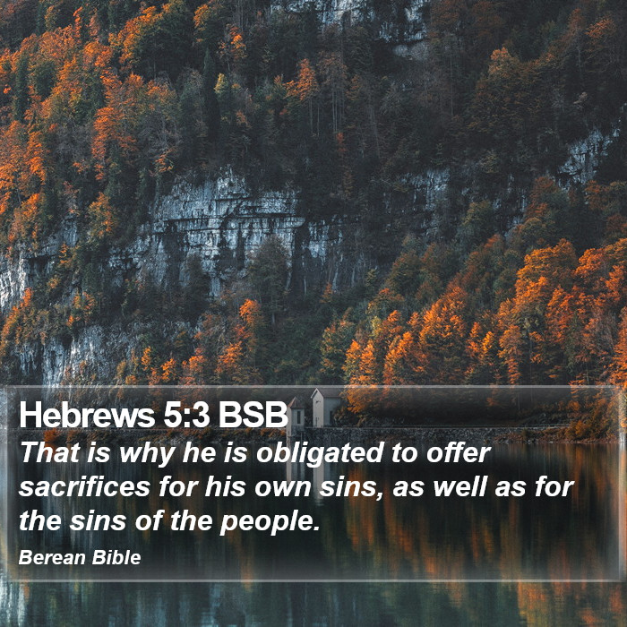 Hebrews 5:3 BSB Bible Study