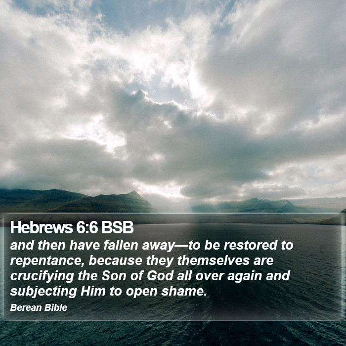 Hebrews 6:6 BSB Bible Study