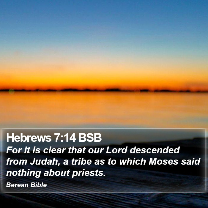 Hebrews 7:14 BSB Bible Study