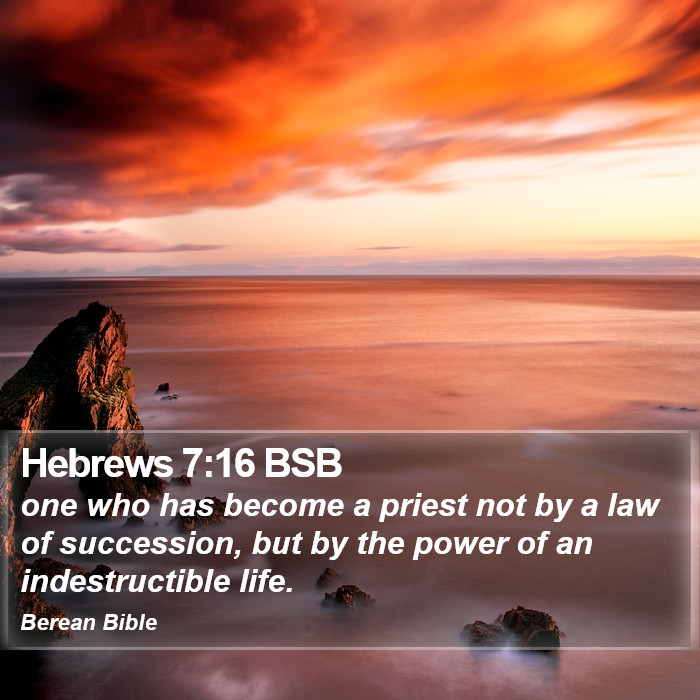 Hebrews 7:16 BSB Bible Study