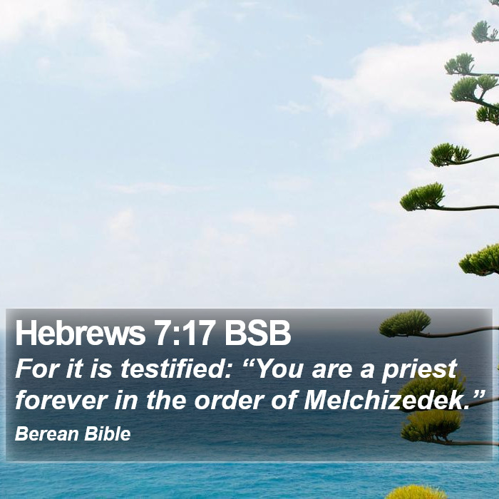 Hebrews 7:17 BSB Bible Study