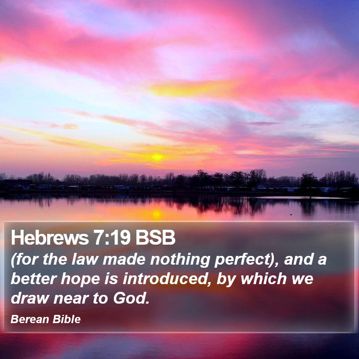 Hebrews 7:19 BSB Bible Study