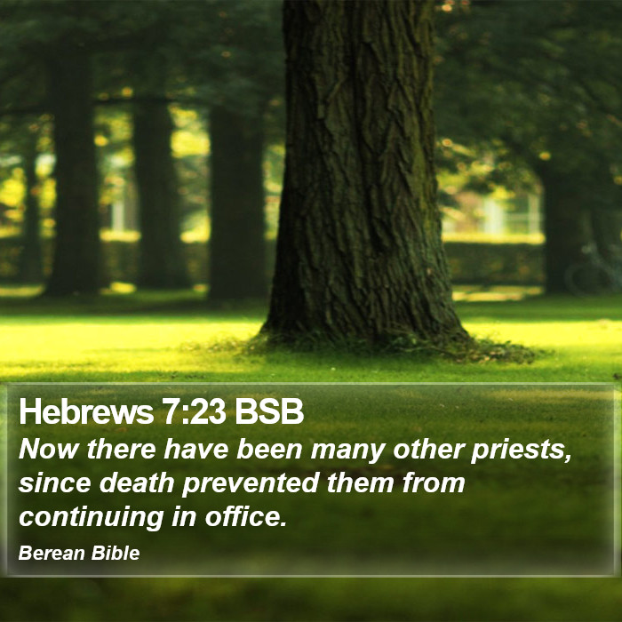 Hebrews 7:23 BSB Bible Study