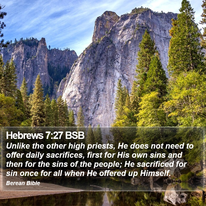 Hebrews 7:27 BSB Bible Study