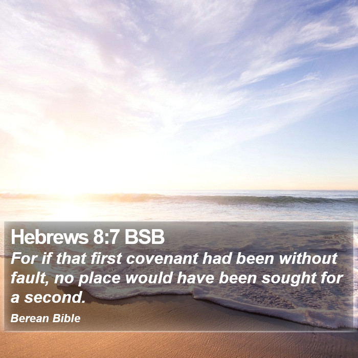 Hebrews 8:7 BSB Bible Study