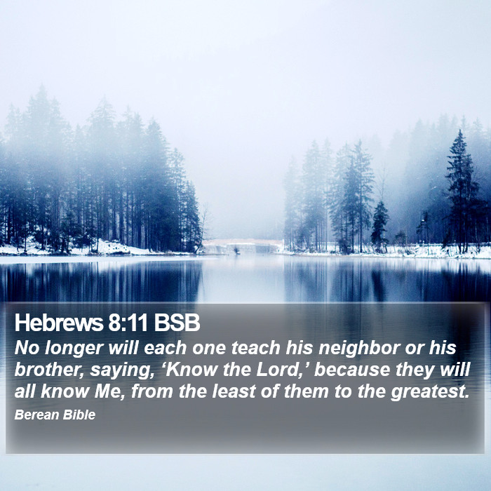 Hebrews 8:11 BSB Bible Study