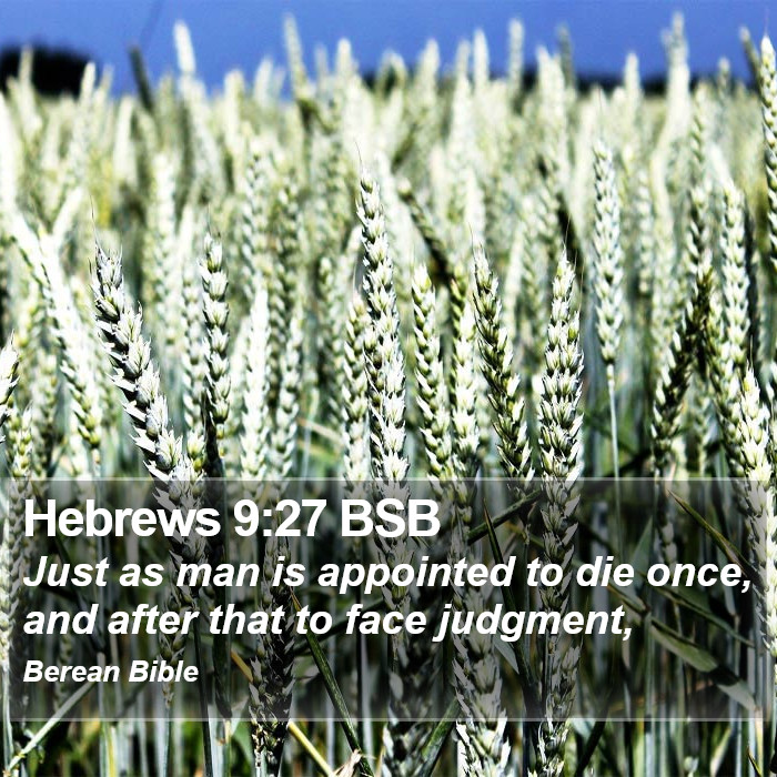 Hebrews 9:27 BSB Bible Study