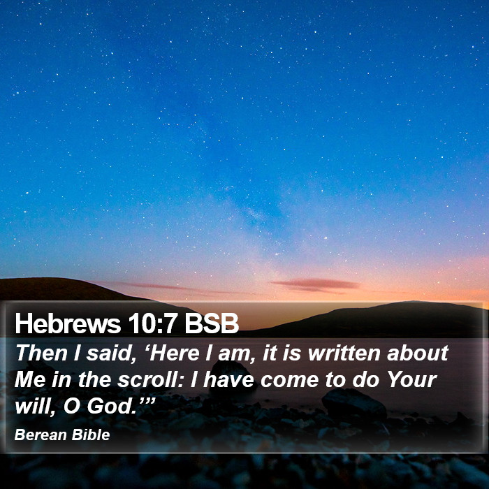 Hebrews 10:7 BSB Bible Study