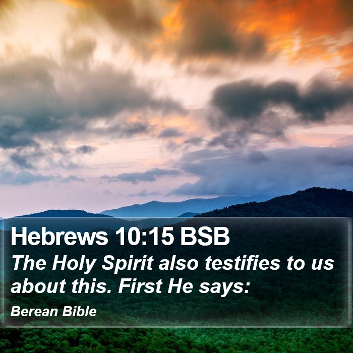 Hebrews 10:15 BSB Bible Study