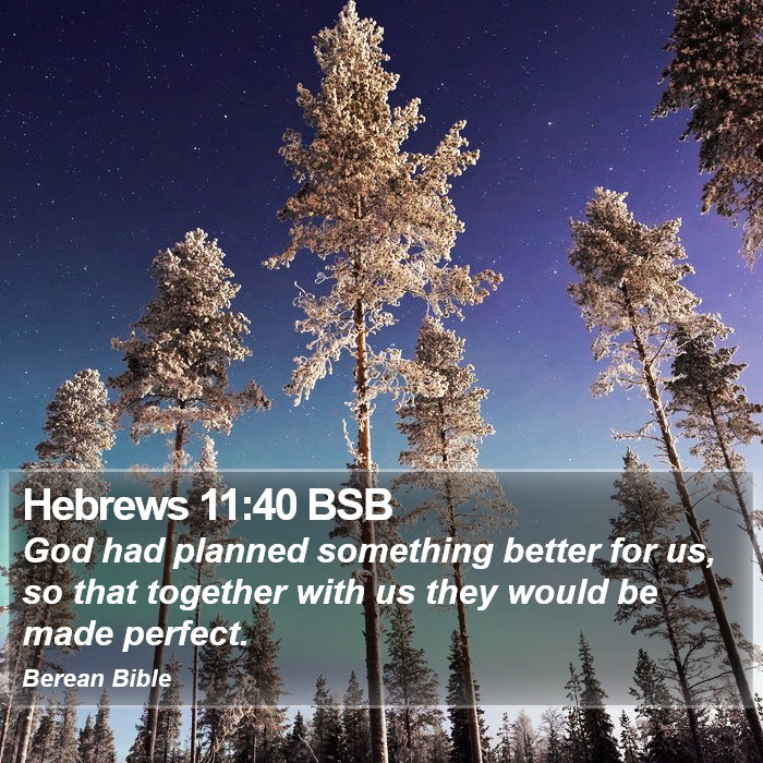 Hebrews 11:40 BSB Bible Study