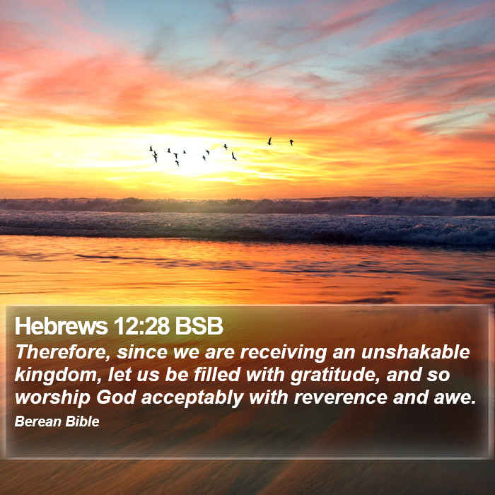 Hebrews 12:28 BSB Bible Study