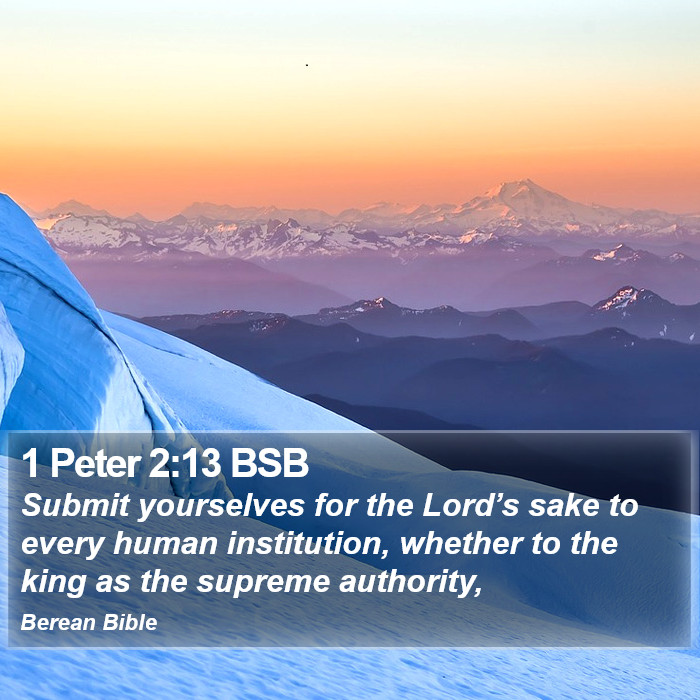 1 Peter 2:13 BSB Bible Study