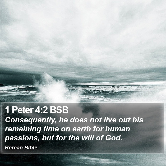 1 Peter 4:2 BSB Bible Study