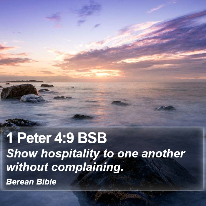 1 Peter 4:9 BSB Bible Study