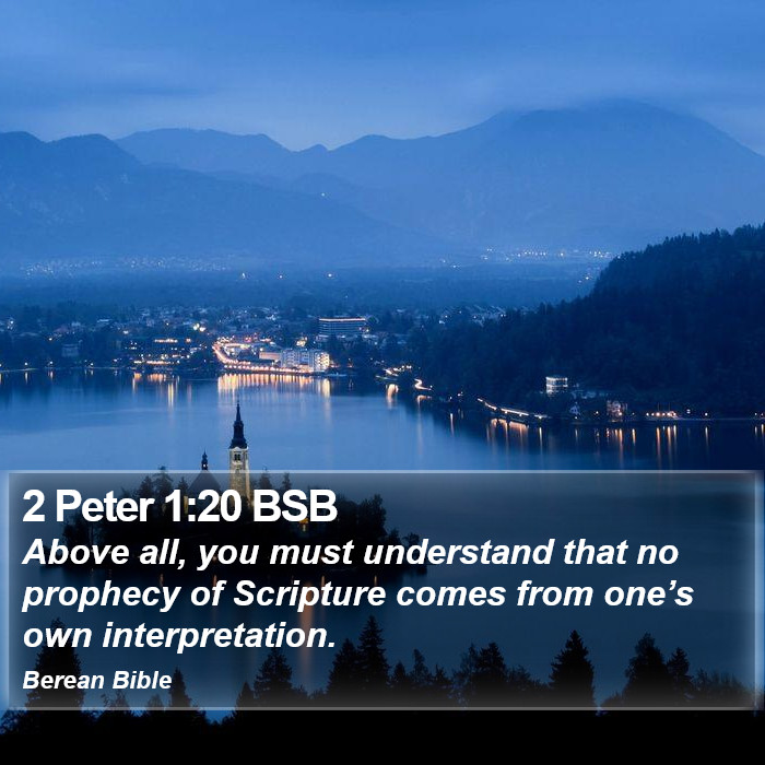 2 Peter 1:20 BSB Bible Study