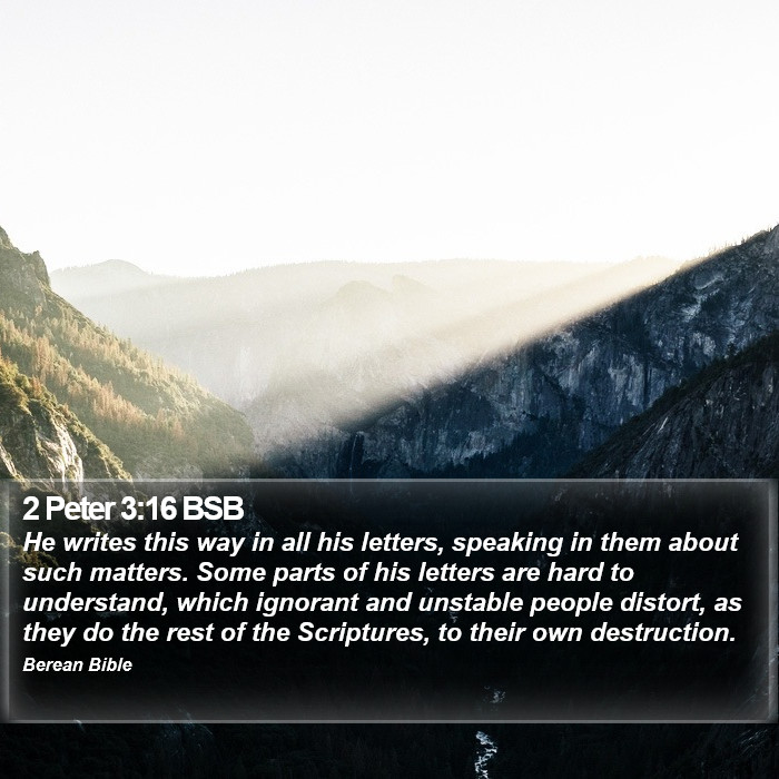 2 Peter 3:16 BSB Bible Study