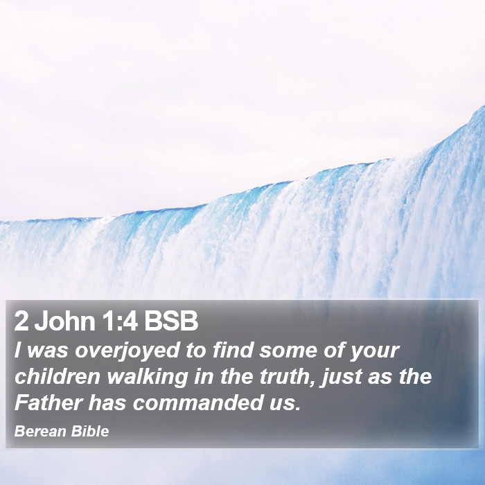 2 John 1:4 BSB Bible Study