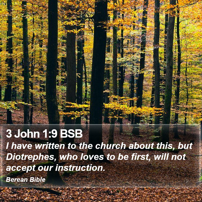 3 John 1:9 BSB Bible Study