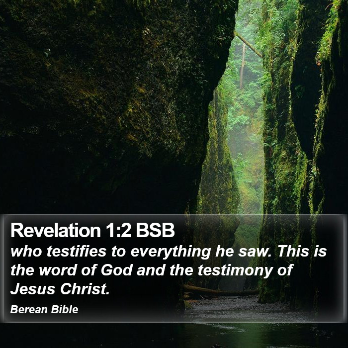 Revelation 1:2 BSB Bible Study