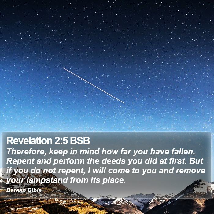 Revelation 2:5 BSB Bible Study