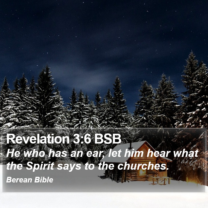 Revelation 3:6 BSB Bible Study