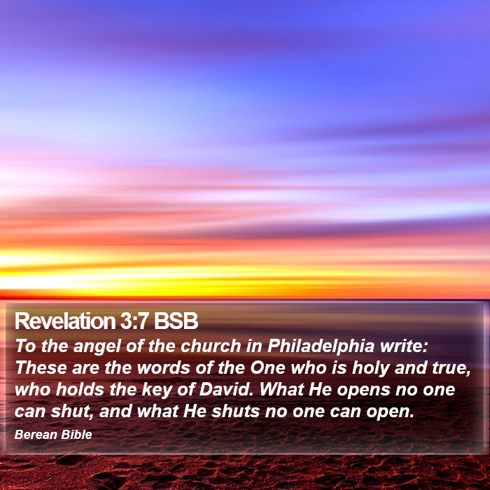 Revelation 3:7 BSB Bible Study