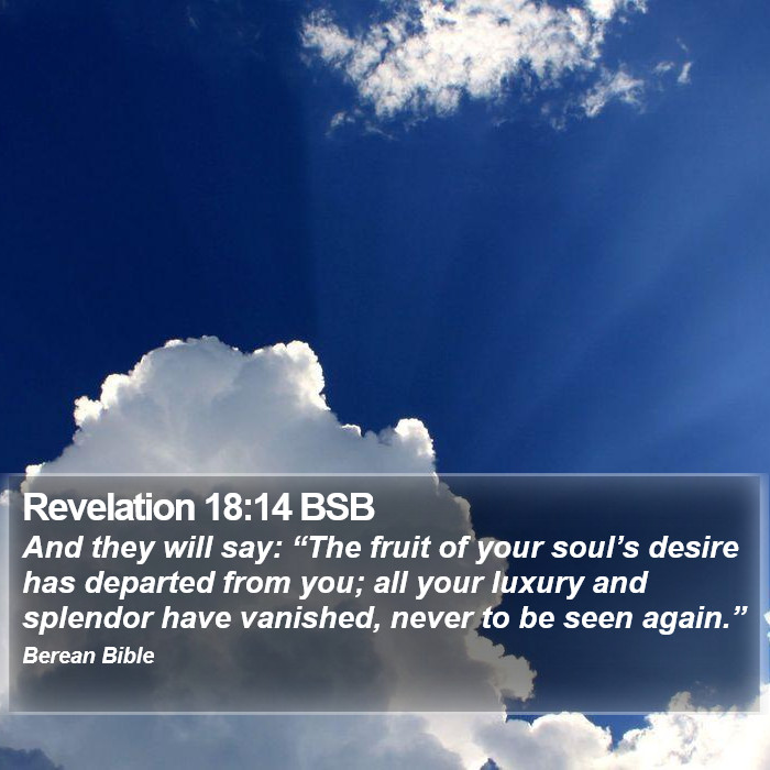 Revelation 18:14 BSB Bible Study