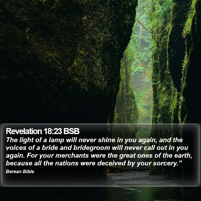 Revelation 18:23 BSB Bible Study