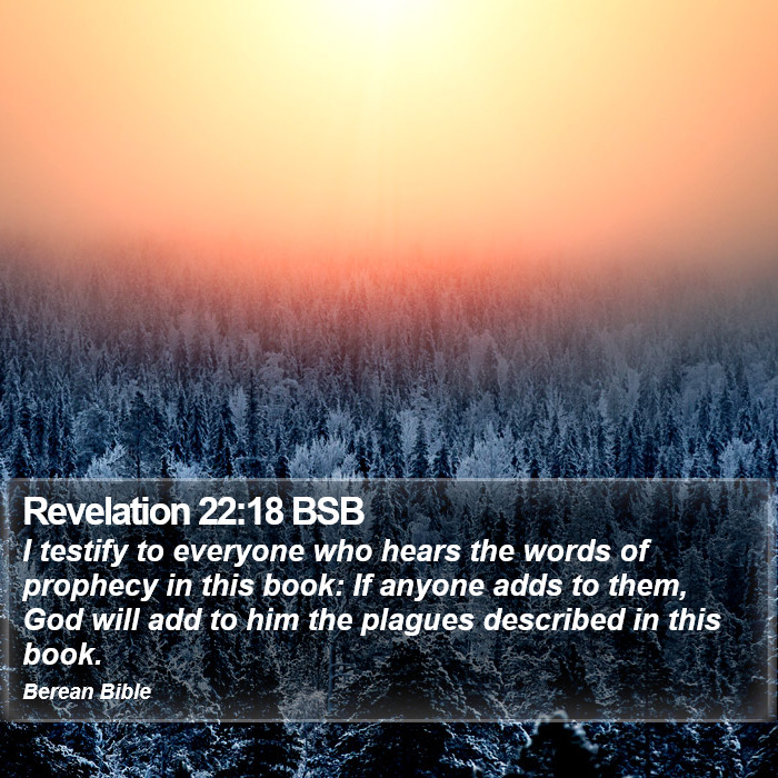 Revelation 22:18 BSB Bible Study