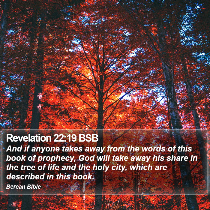 Revelation 22:19 BSB Bible Study